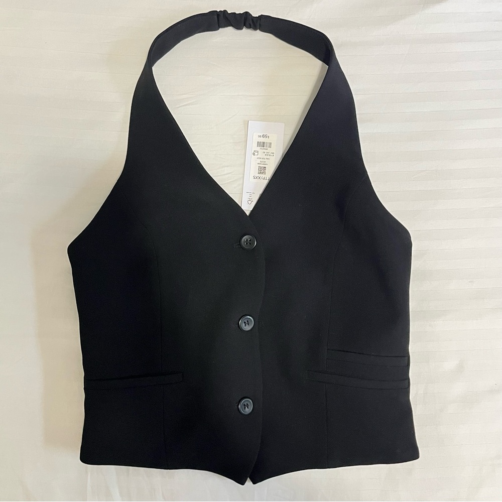 Dynamite Black Halter Vest Top - Women
